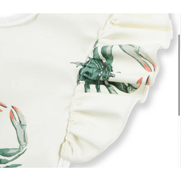 MILKBARN Coastal Crab Ruffle Pocket Bib NWT - Picture 2 of 6